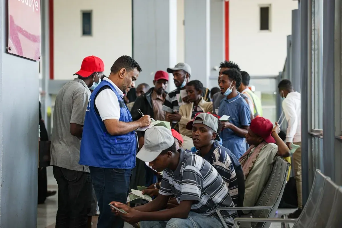 الأمم المتحدة تجلي 155 مهاجراً إثيوبياً طوعياً من اليمن